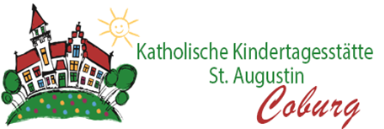 Logo im Kopf der Kindertagesstätte St. Augustin Coburg mit Verlinkung zur Startseite